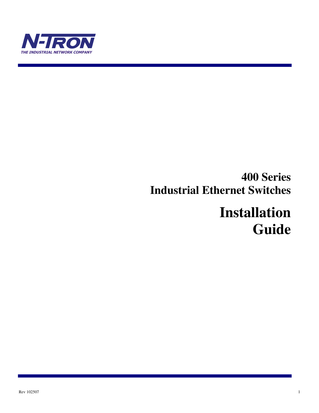 N-Tron 400 manual Installation Guide 