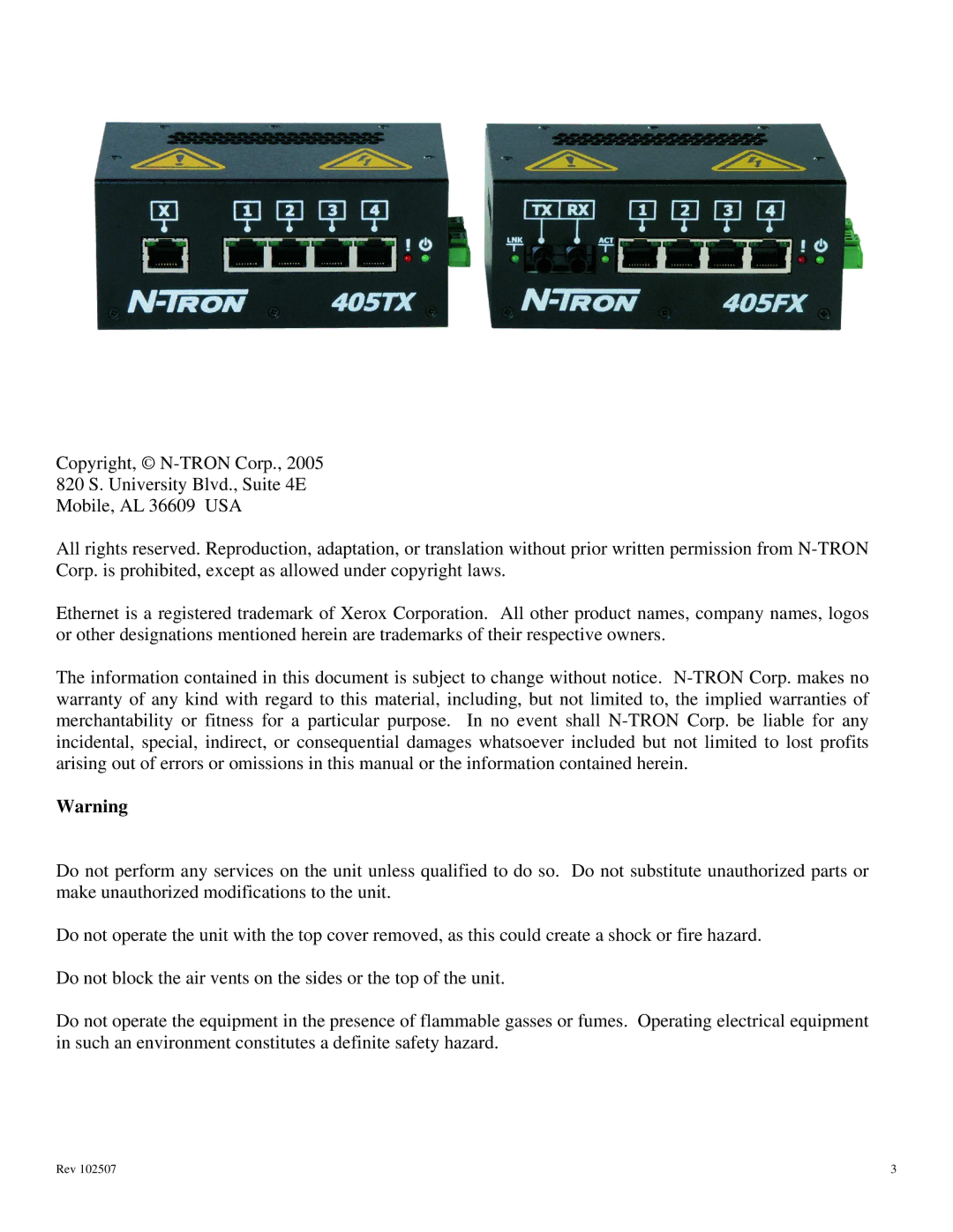 N-Tron 400 manual Rev 