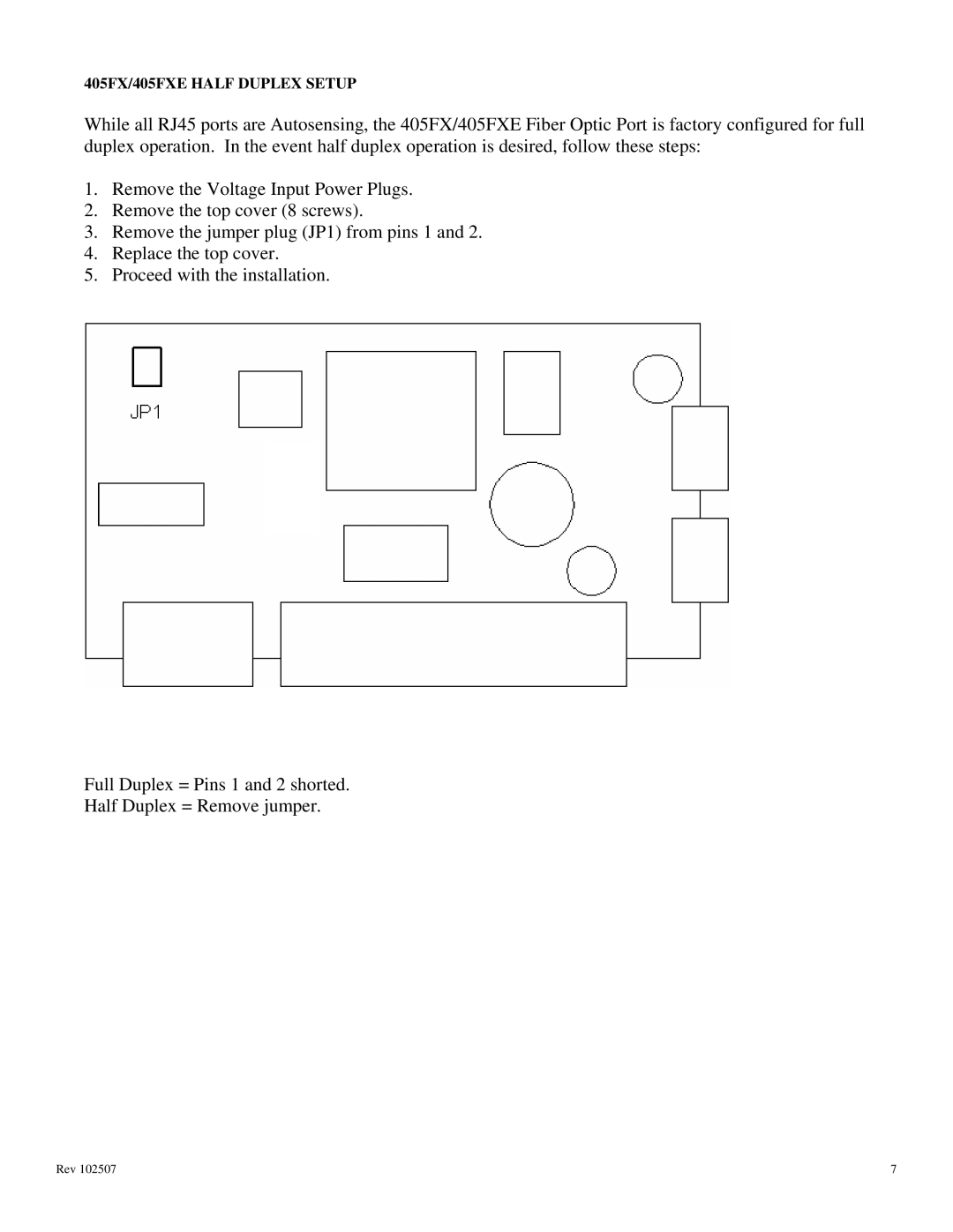 N-Tron 400 manual 405FX/405FXE Half Duplex Setup 