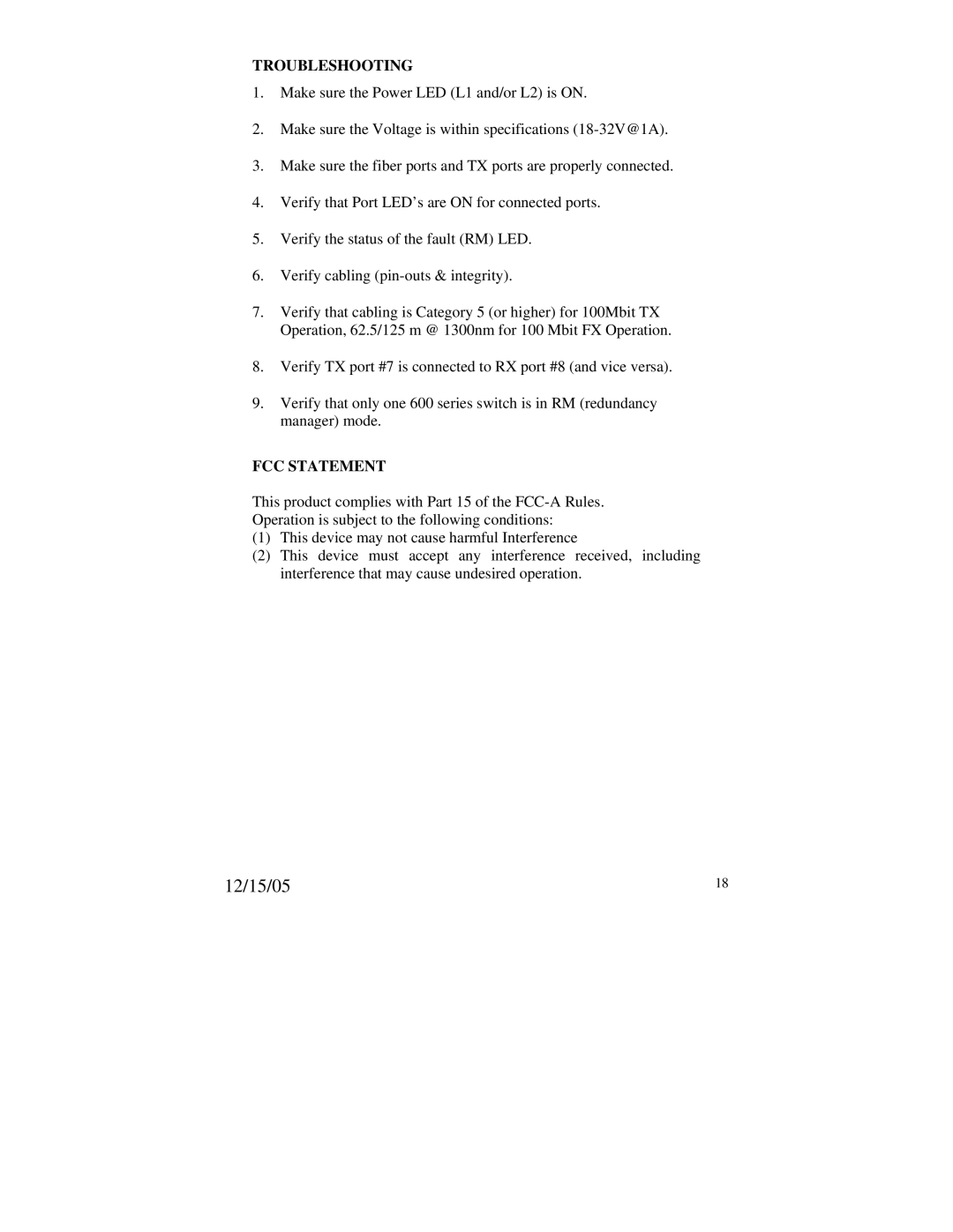 N-Tron 608MFXE-ST-40, 608MFX-ST, 604MFX-ST, 608MFXE-ST-80, 604MFXE-ST-40, 608MFXE-ST-15 manual Troubleshooting, FCC Statement 