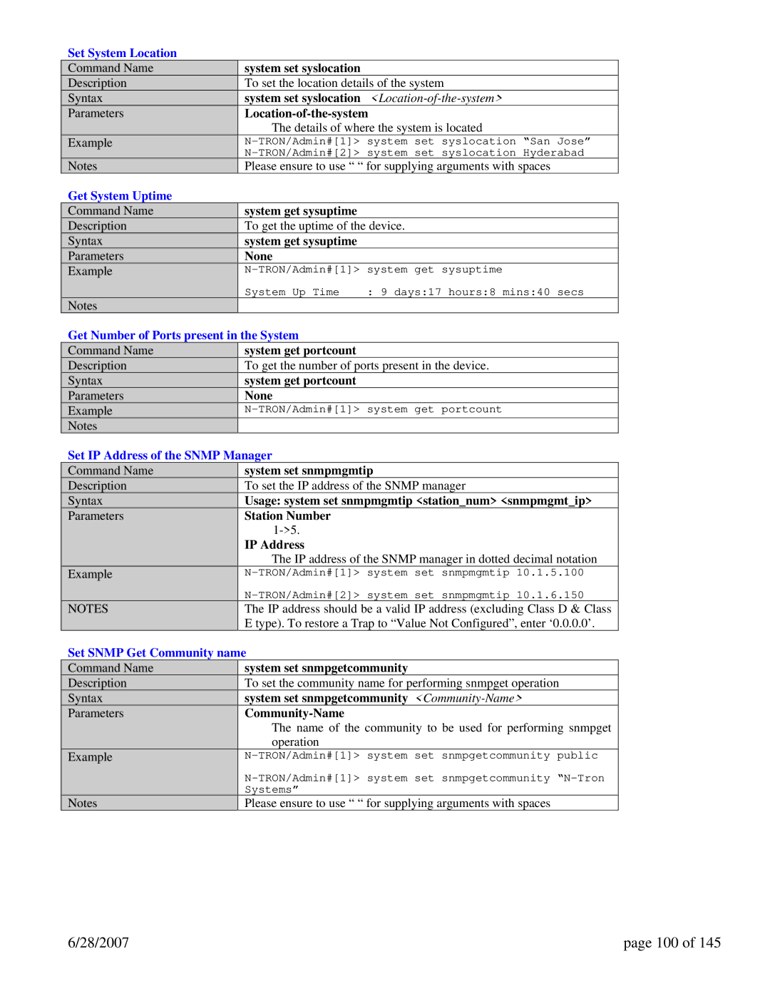 N-Tron 7014FX2, 7014TX, 7014FXE2 user manual 28/2007 100 