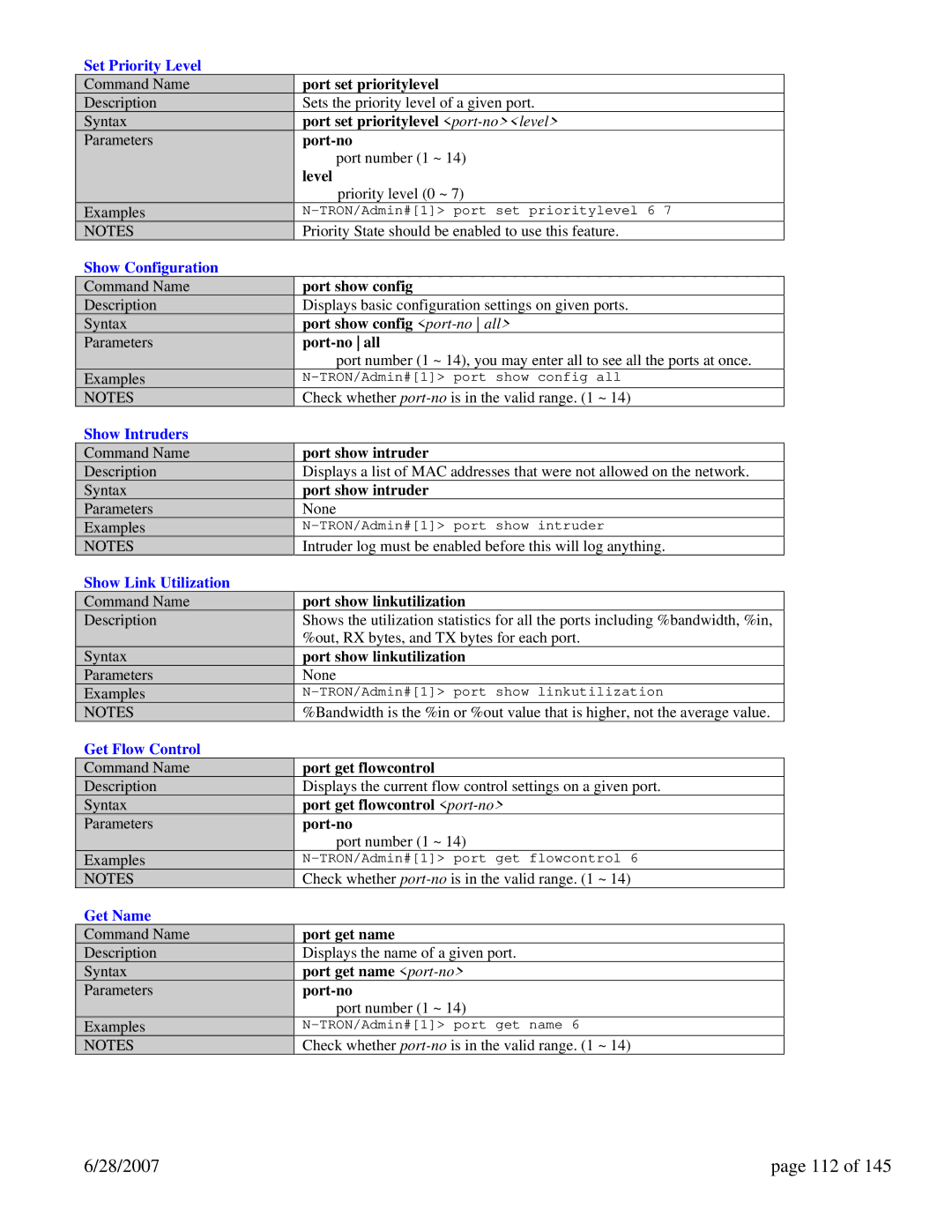 N-Tron 7014FX2, 7014TX, 7014FXE2 user manual 28/2007 112 