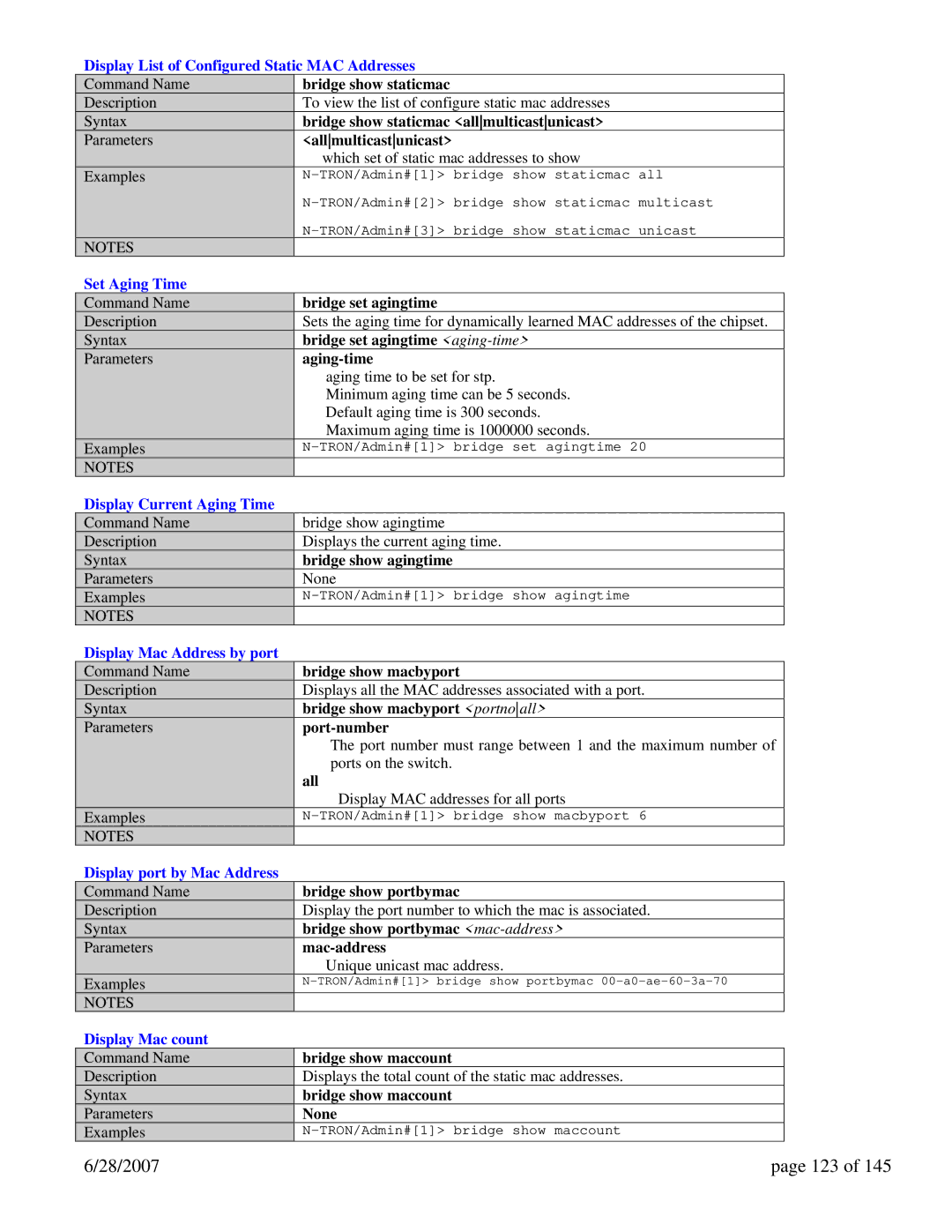 N-Tron 7014TX, 7014FX2, 7014FXE2 user manual 28/2007 123 