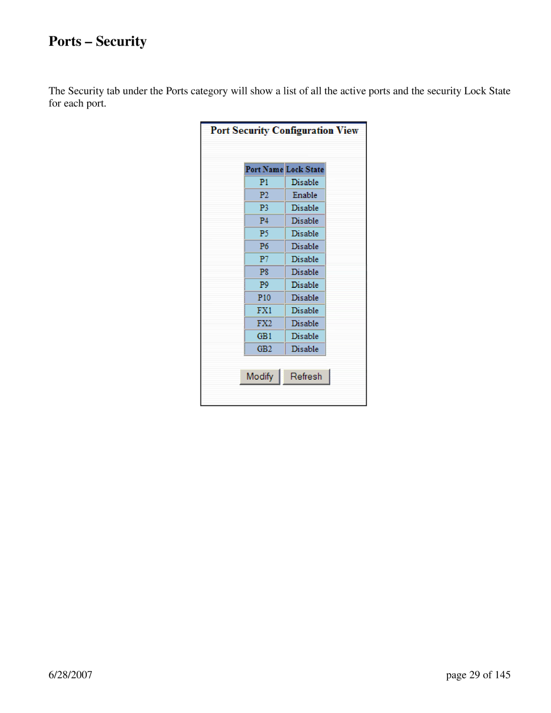 N-Tron 7014FXE2, 7014TX, 7014FX2 user manual Ports Security 