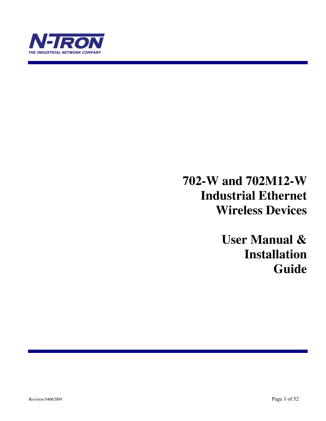 N-Tron 702M12-W user manual Revision 