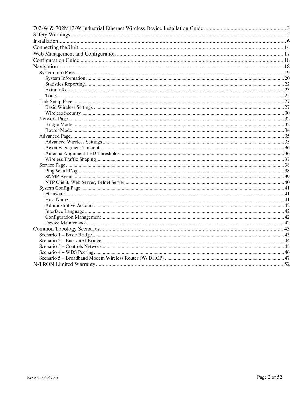 N-Tron 702M12-W user manual Revision 