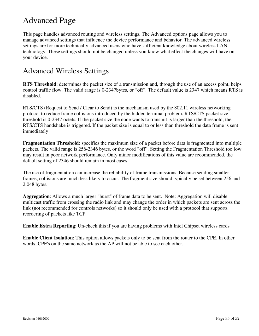 N-Tron 702M12-W user manual Advanced Wireless Settings 