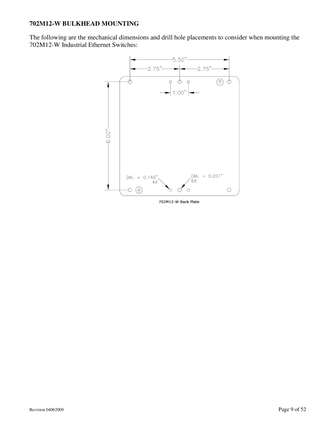 N-Tron user manual 702M12-W Bulkhead Mounting 