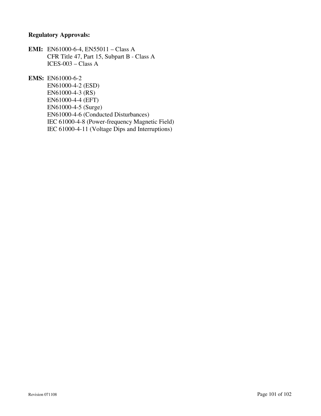 N-Tron 708M12 user manual Regulatory Approvals 