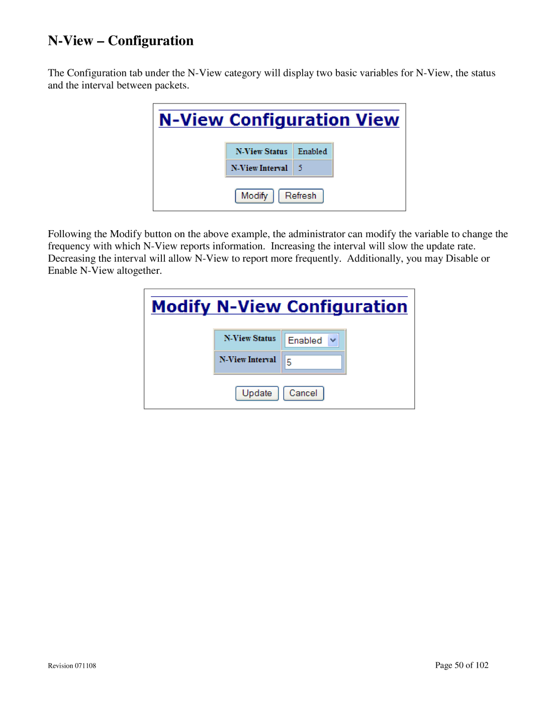 N-Tron 708M12 user manual View Configuration 