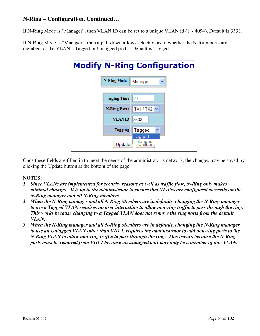 N-Tron 708M12 user manual Ring Configuration, … 