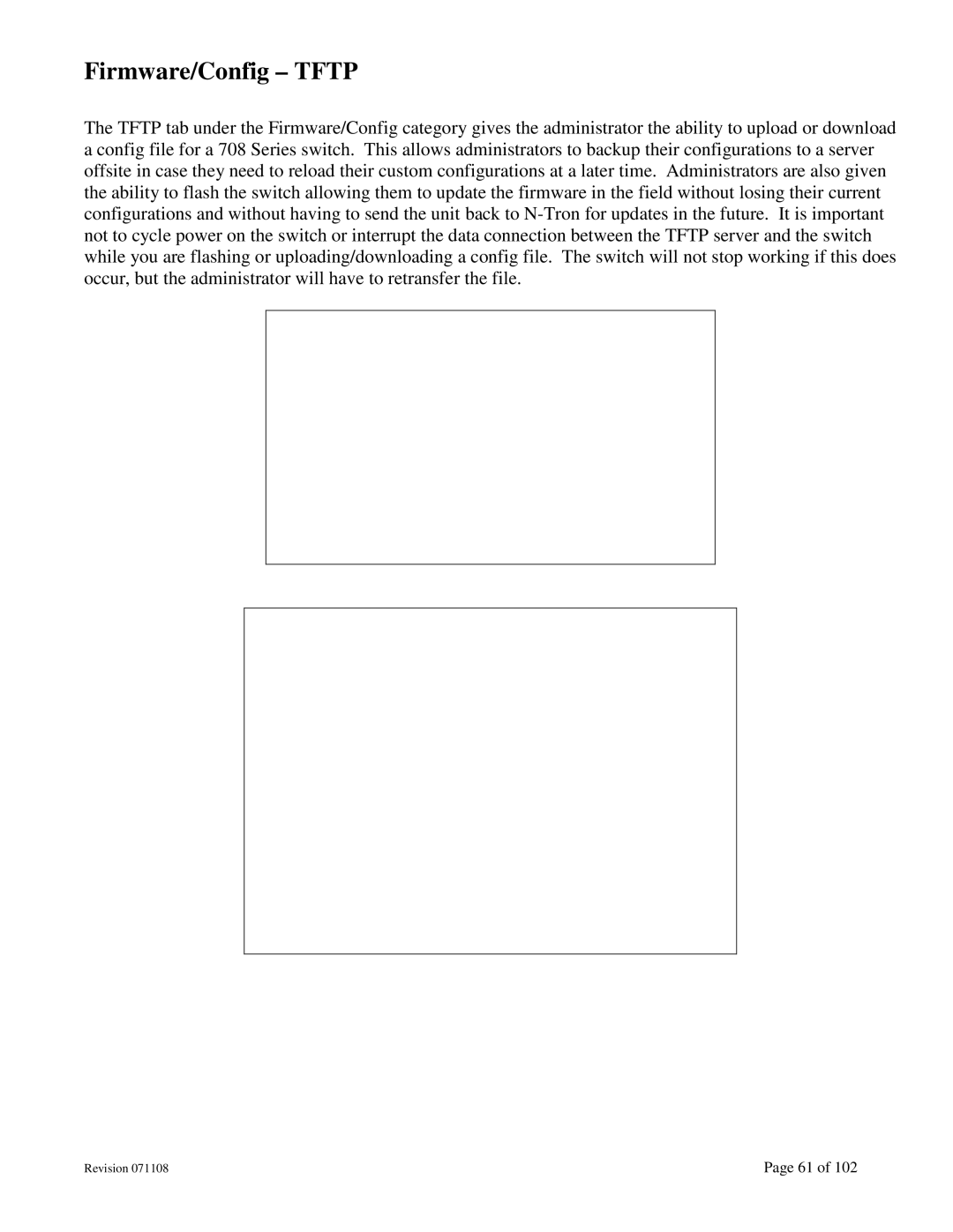 N-Tron 708M12 user manual Firmware/Config Tftp 