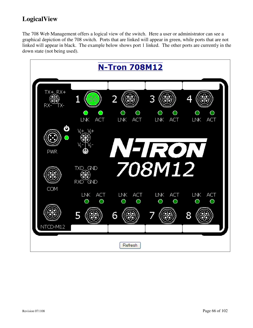 N-Tron 708M12 user manual LogicalView 