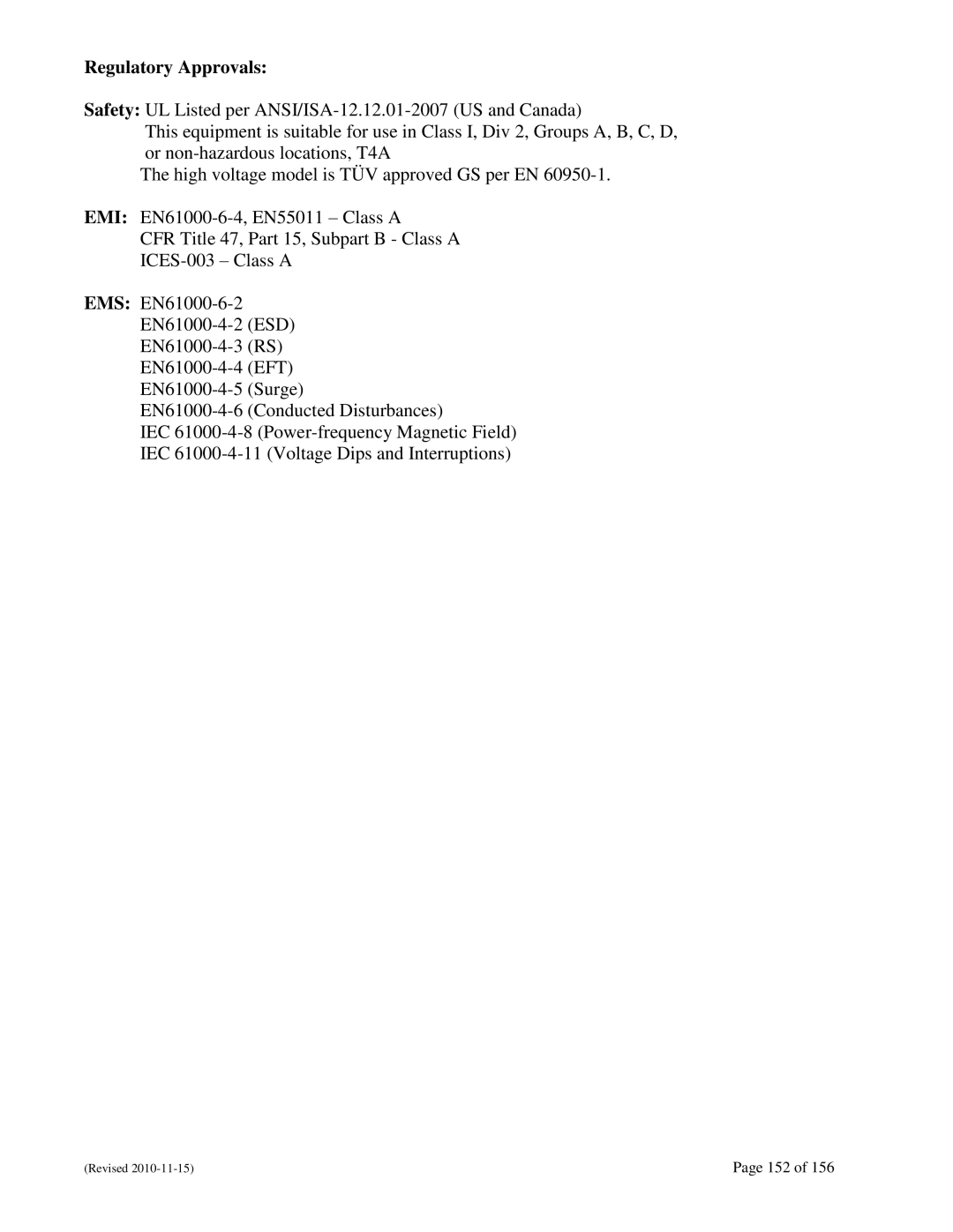 N-Tron 708M12 user manual Regulatory Approvals 