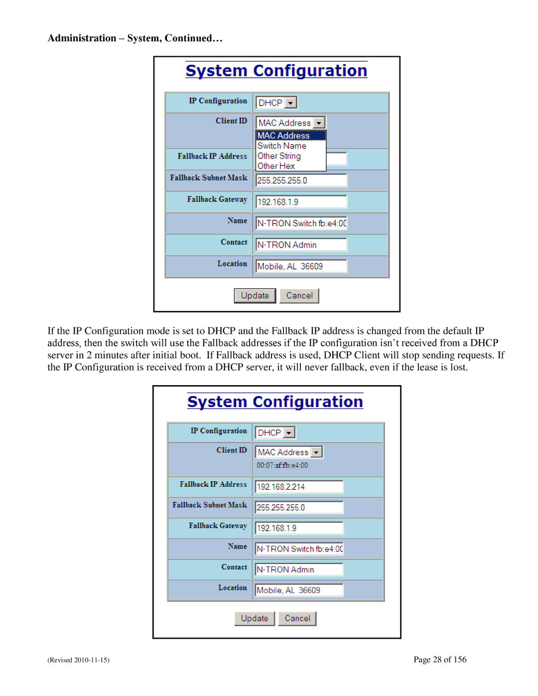 N-Tron 708M12 user manual Administration System, … 