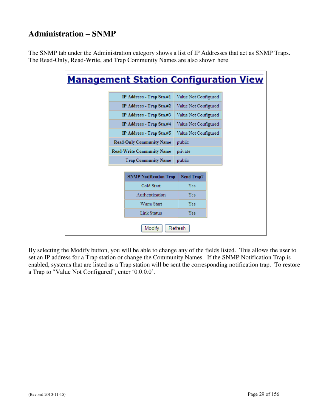 N-Tron 708M12 user manual Administration Snmp 