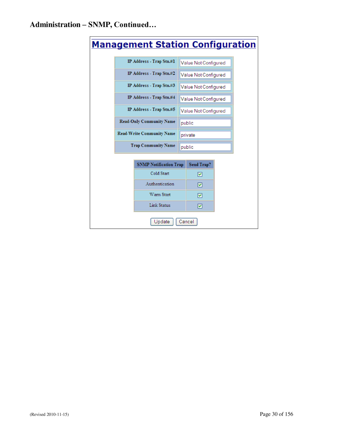 N-Tron 708M12 user manual Administration SNMP, … 