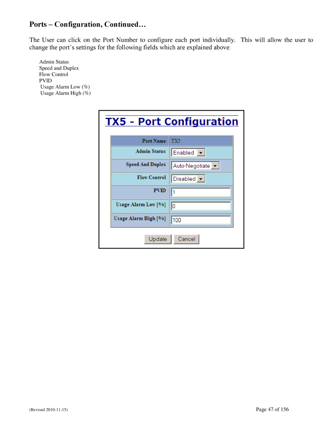 N-Tron 708M12 user manual Ports Configuration, … 