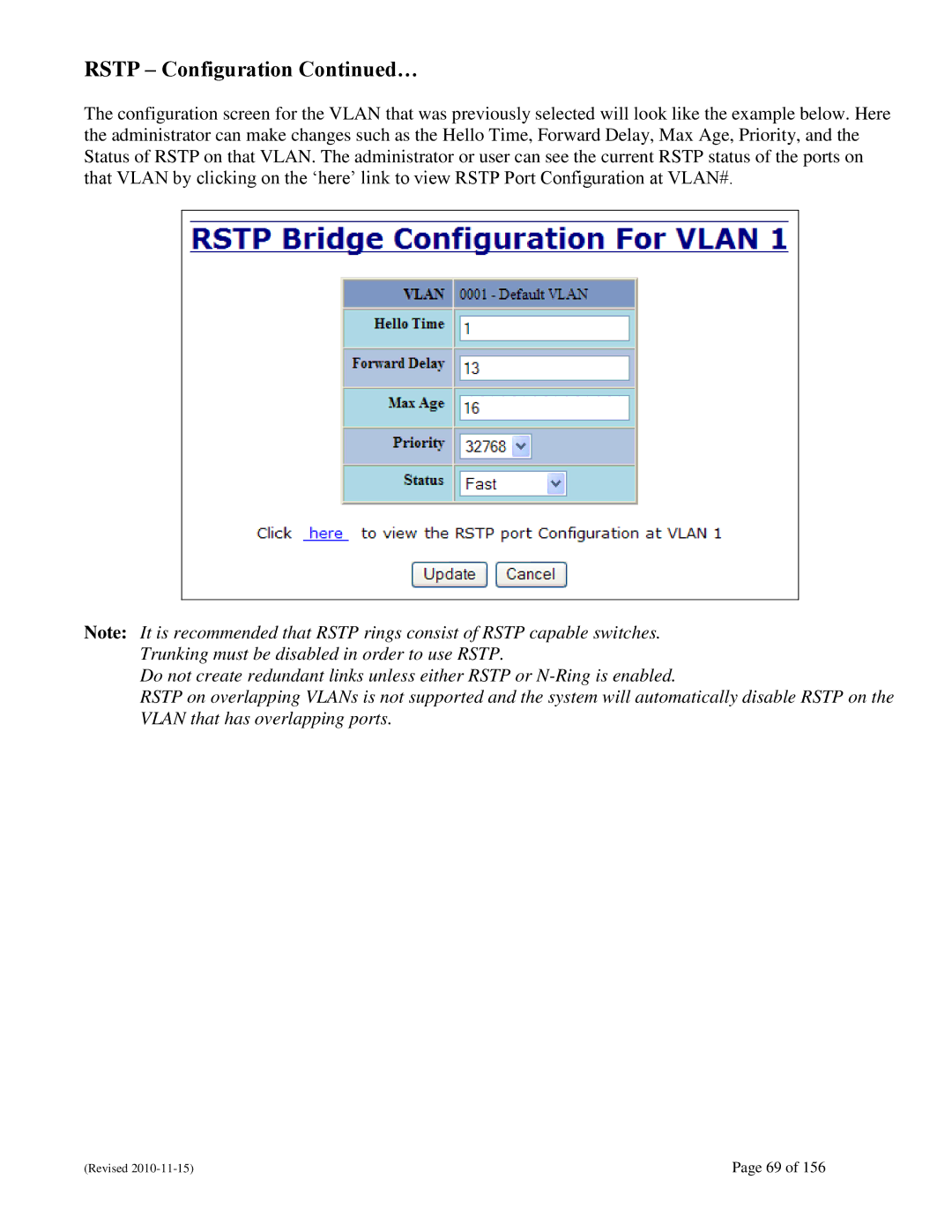 N-Tron 708M12 user manual Rstp Configuration … 