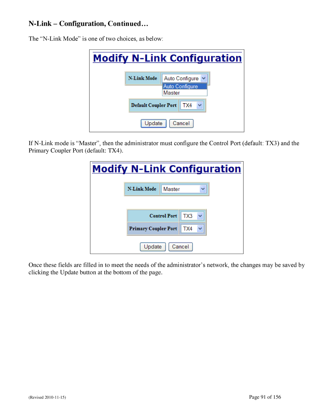 N-Tron 708M12 user manual Link Configuration, … 