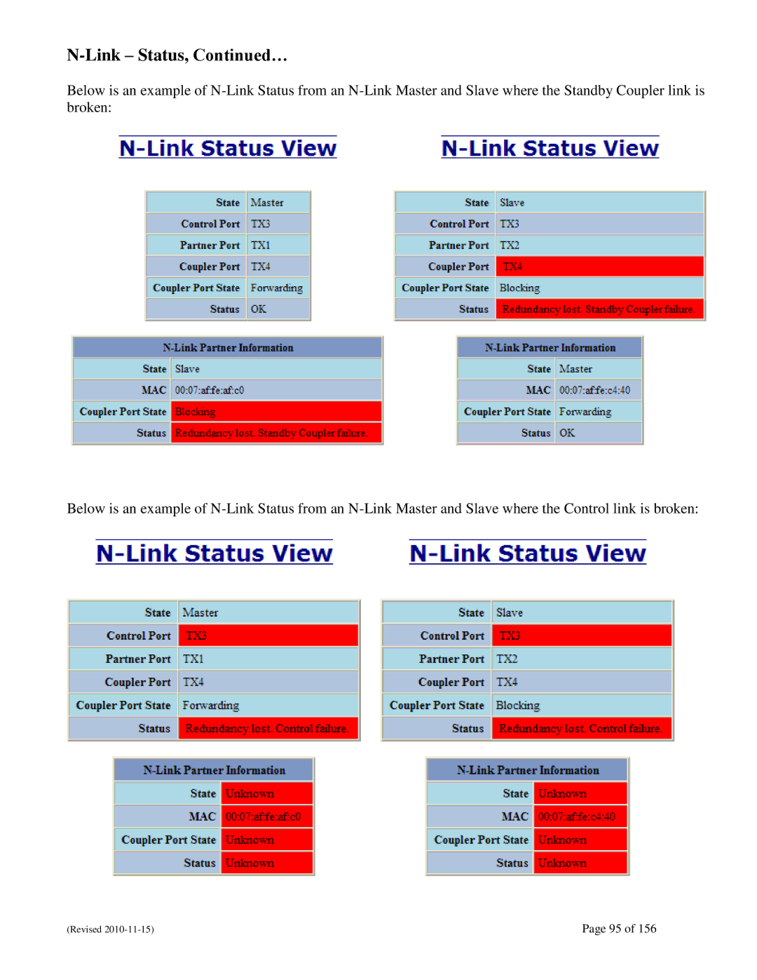 N-Tron 708M12 user manual Link Status, … 