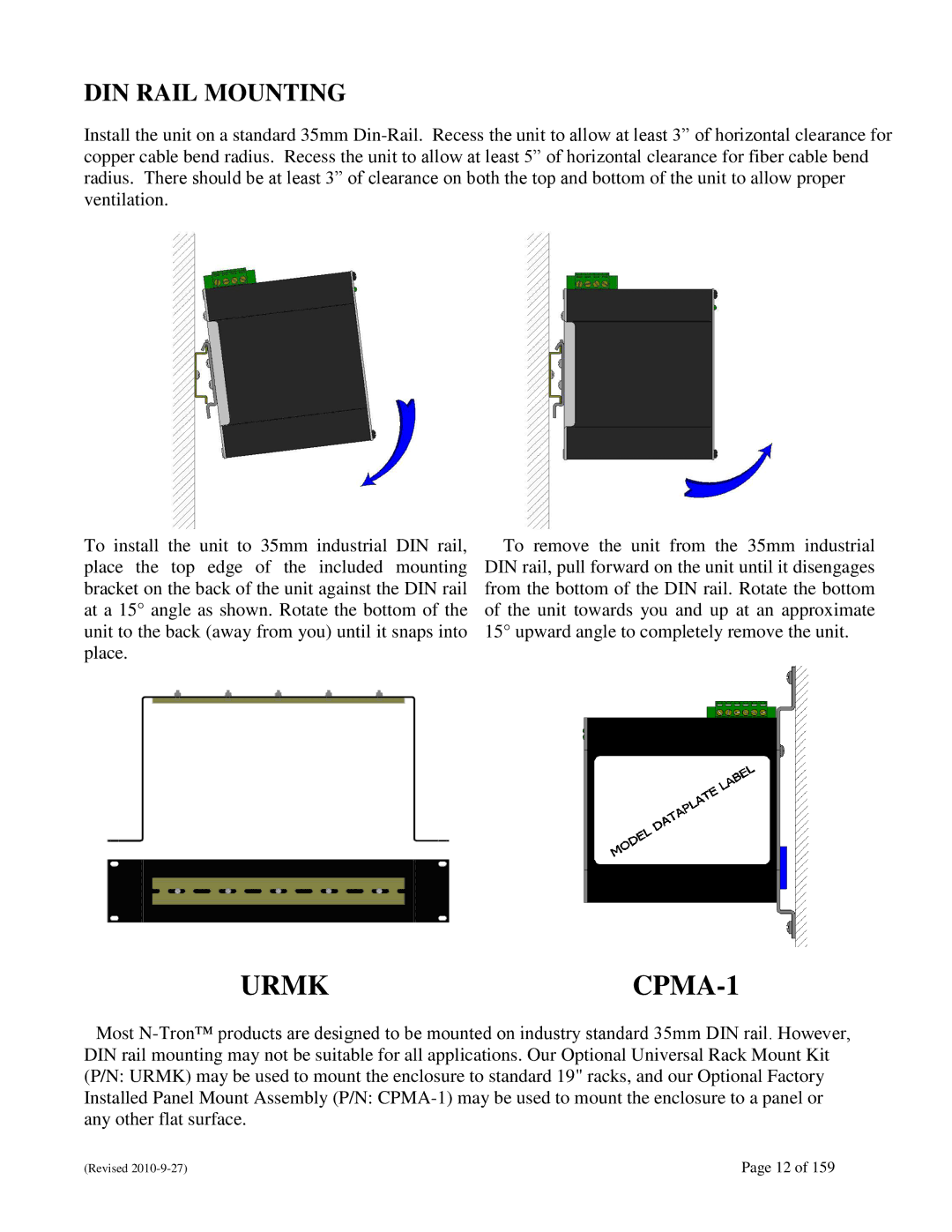 N-Tron 710FX2 user manual Urmk CPMA-1 