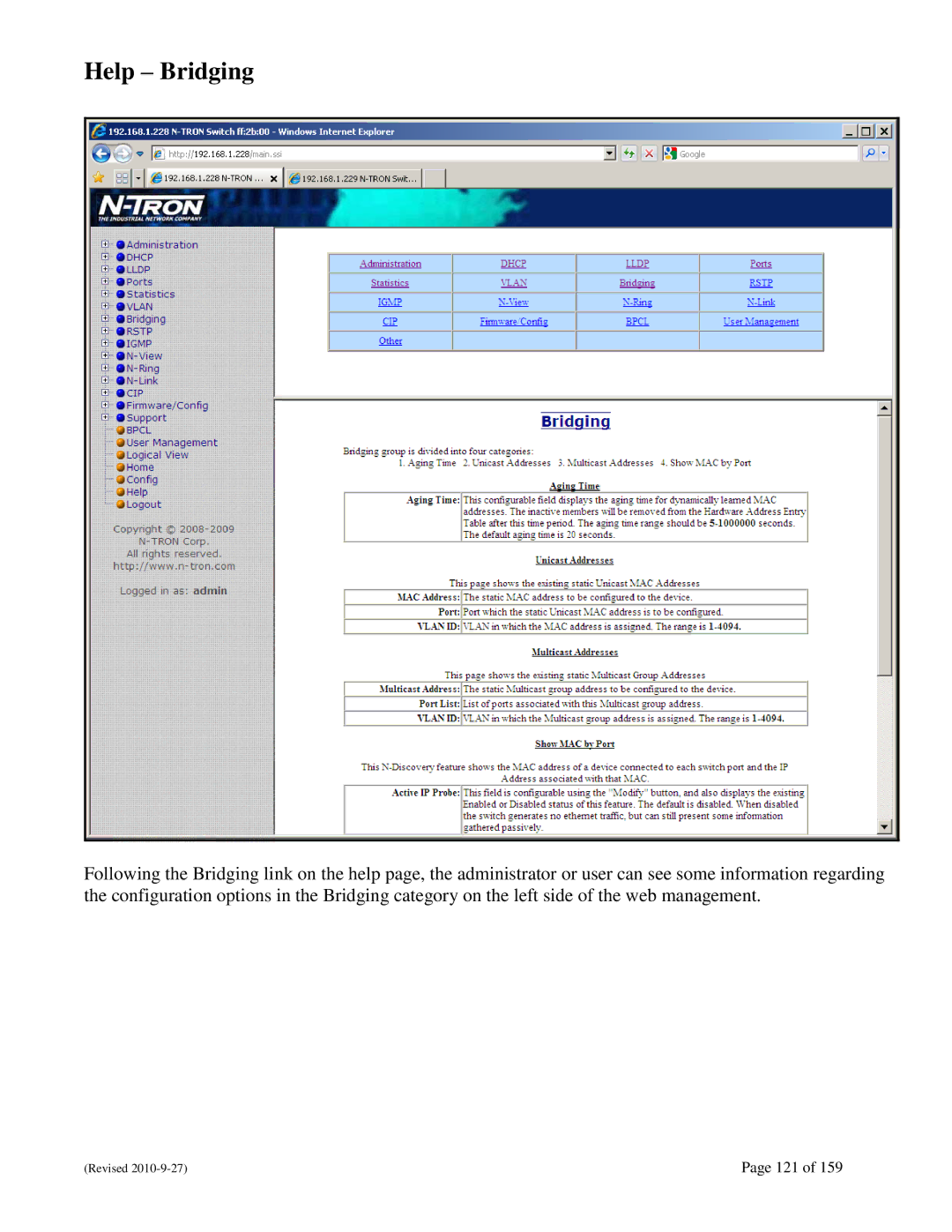 N-Tron 710FX2 user manual Help Bridging 