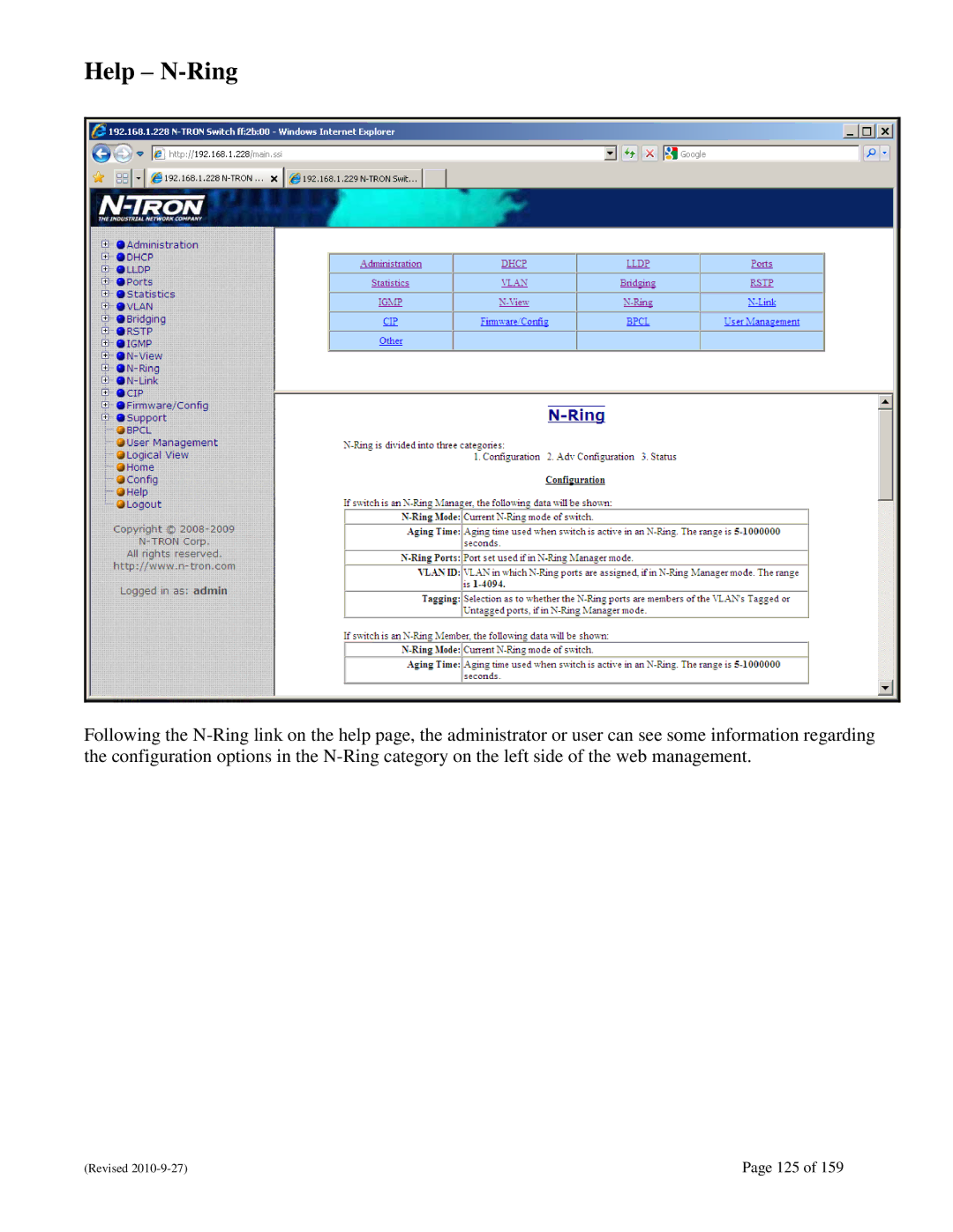 N-Tron 710FX2 user manual Help N-Ring 