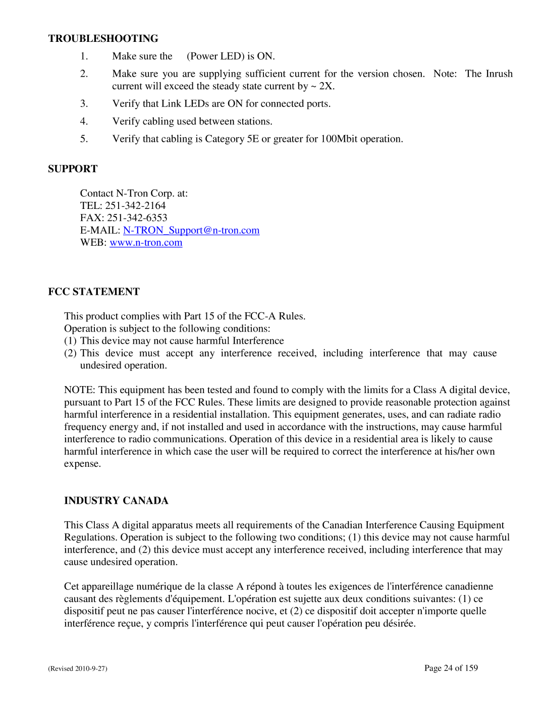 N-Tron 710FX2 user manual Troubleshooting 