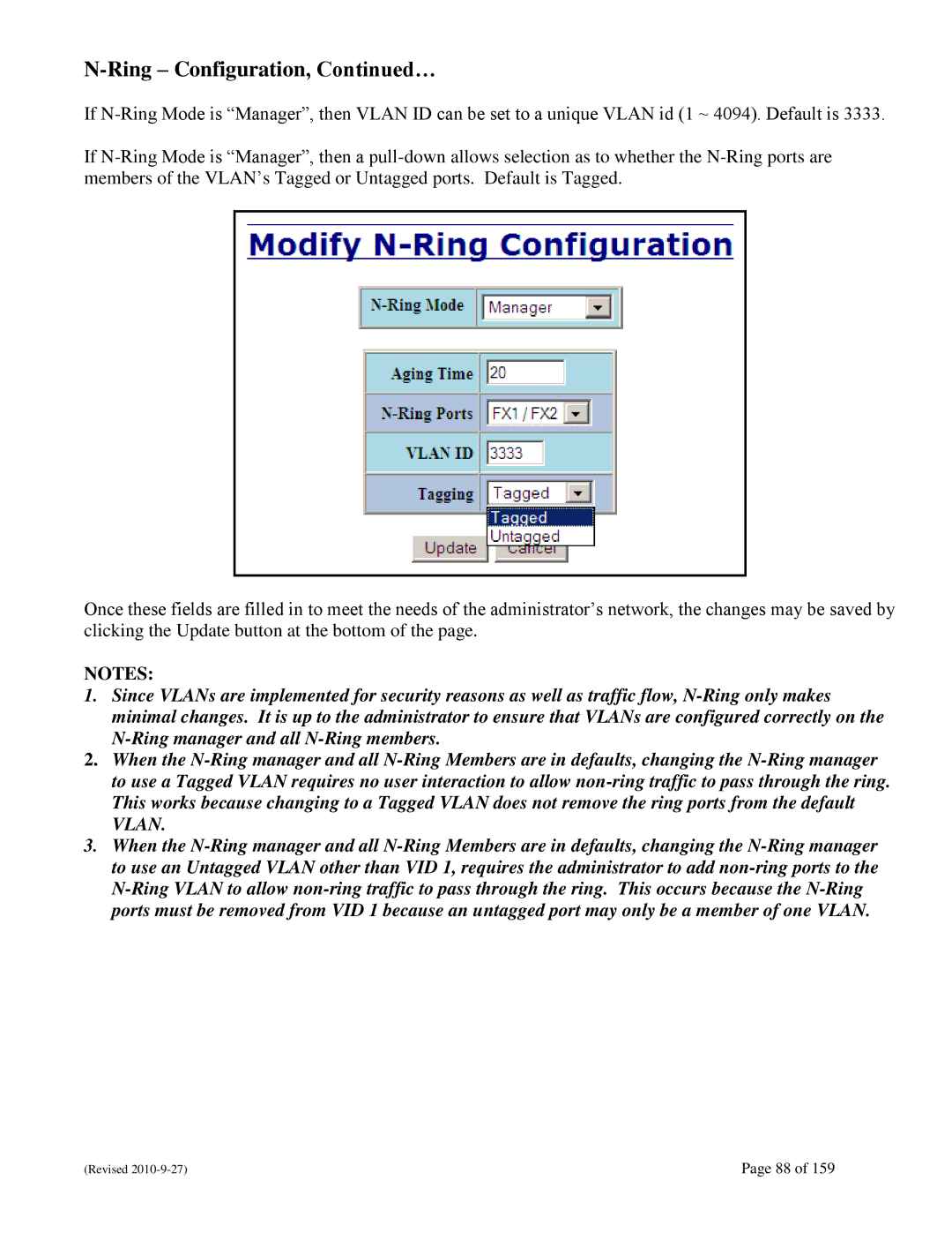 N-Tron 710FX2 user manual Ring Configuration, … 