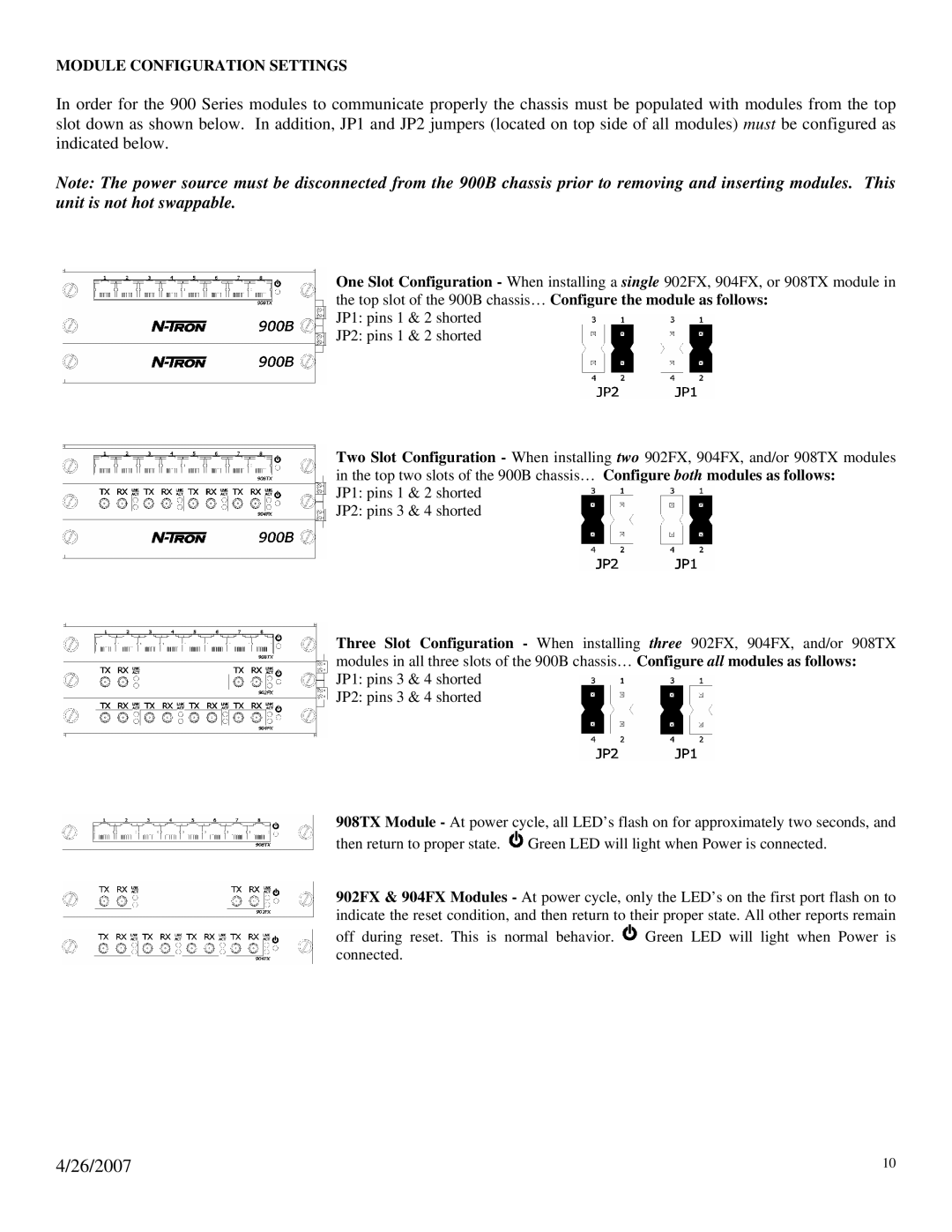 N-Tron 900 manual Module Configuration Settings 