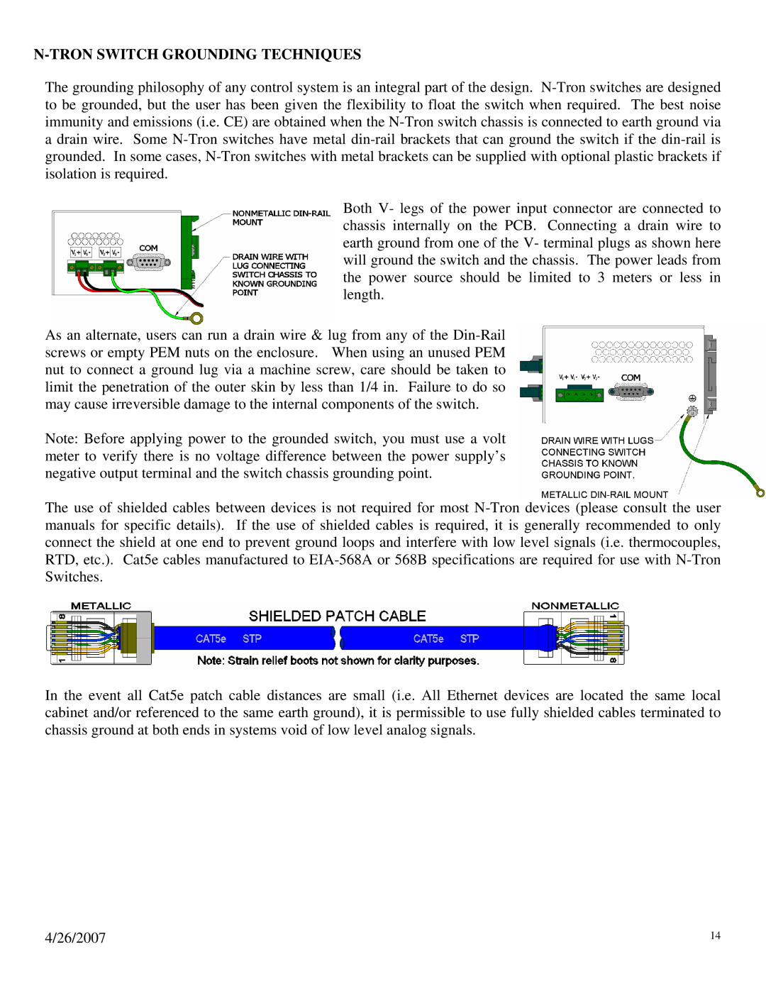 N-Tron 900 manual Tron Switch Grounding Techniques 