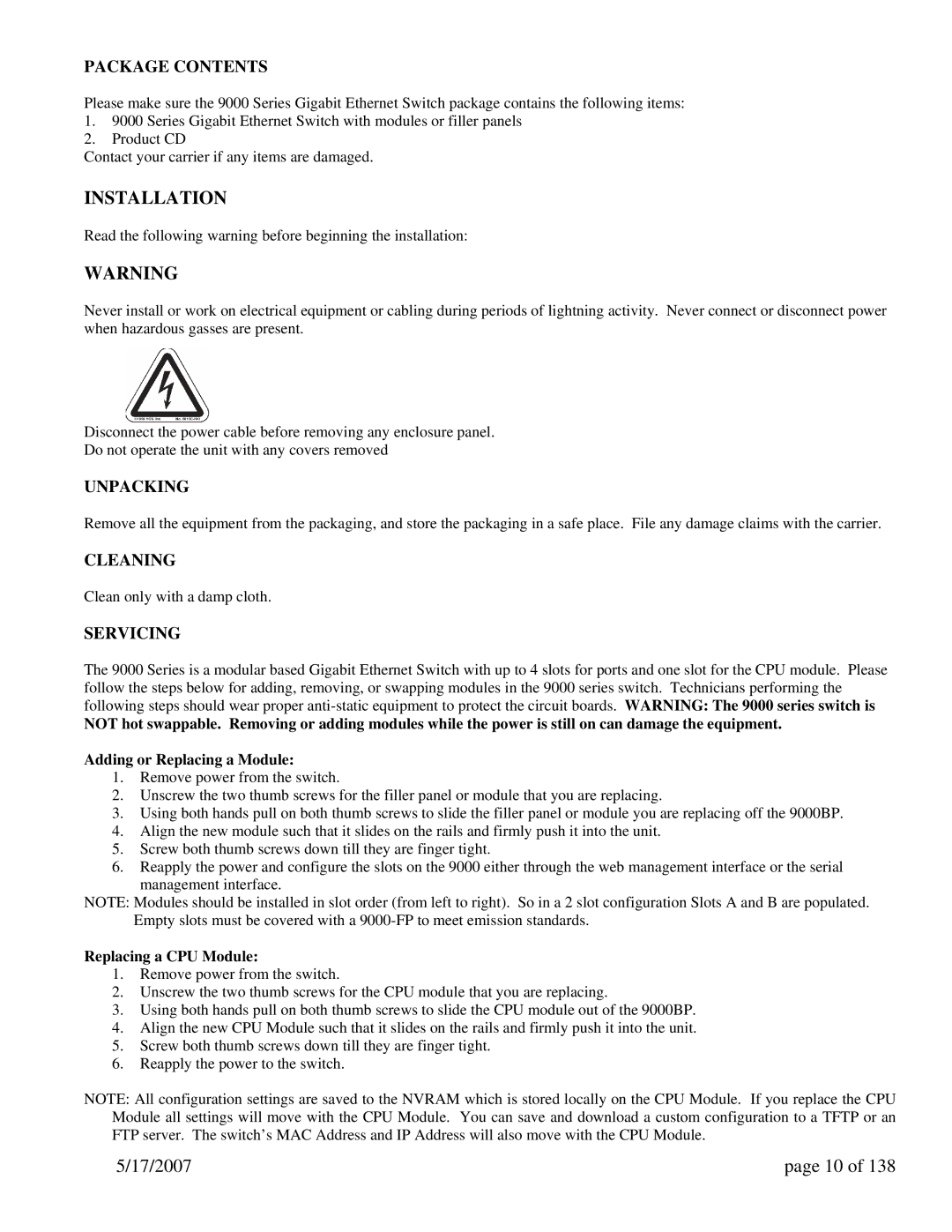 N-Tron 9000 Series user manual Installation 