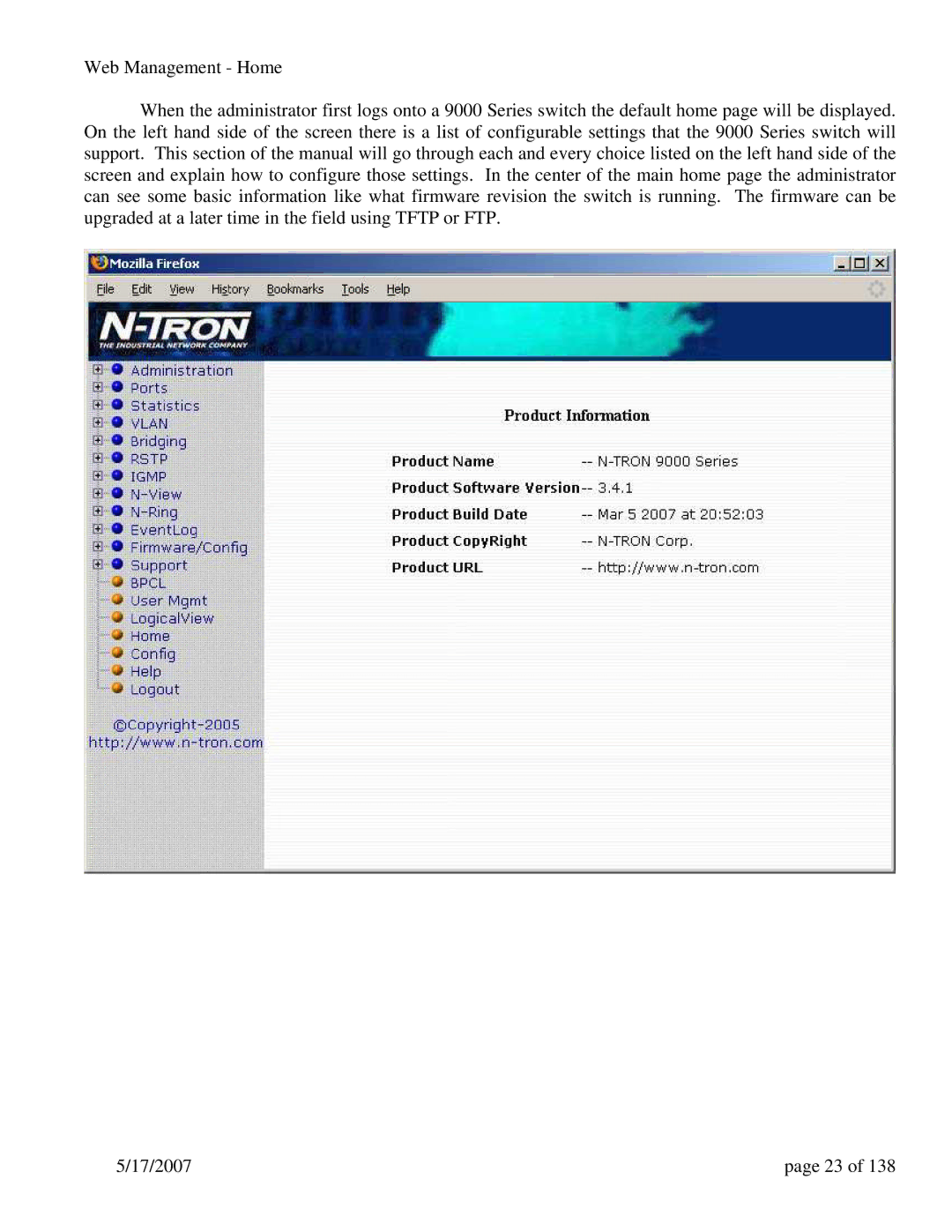 N-Tron 9000 Series user manual 