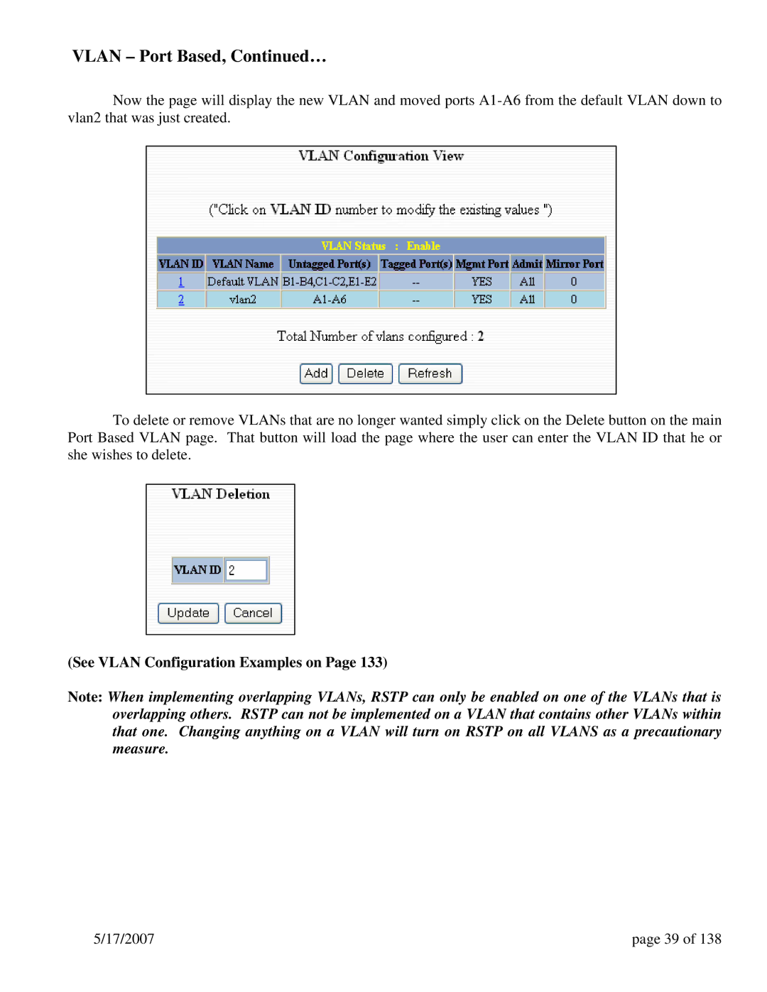 N-Tron 9000 Series user manual Vlan Port Based, … 