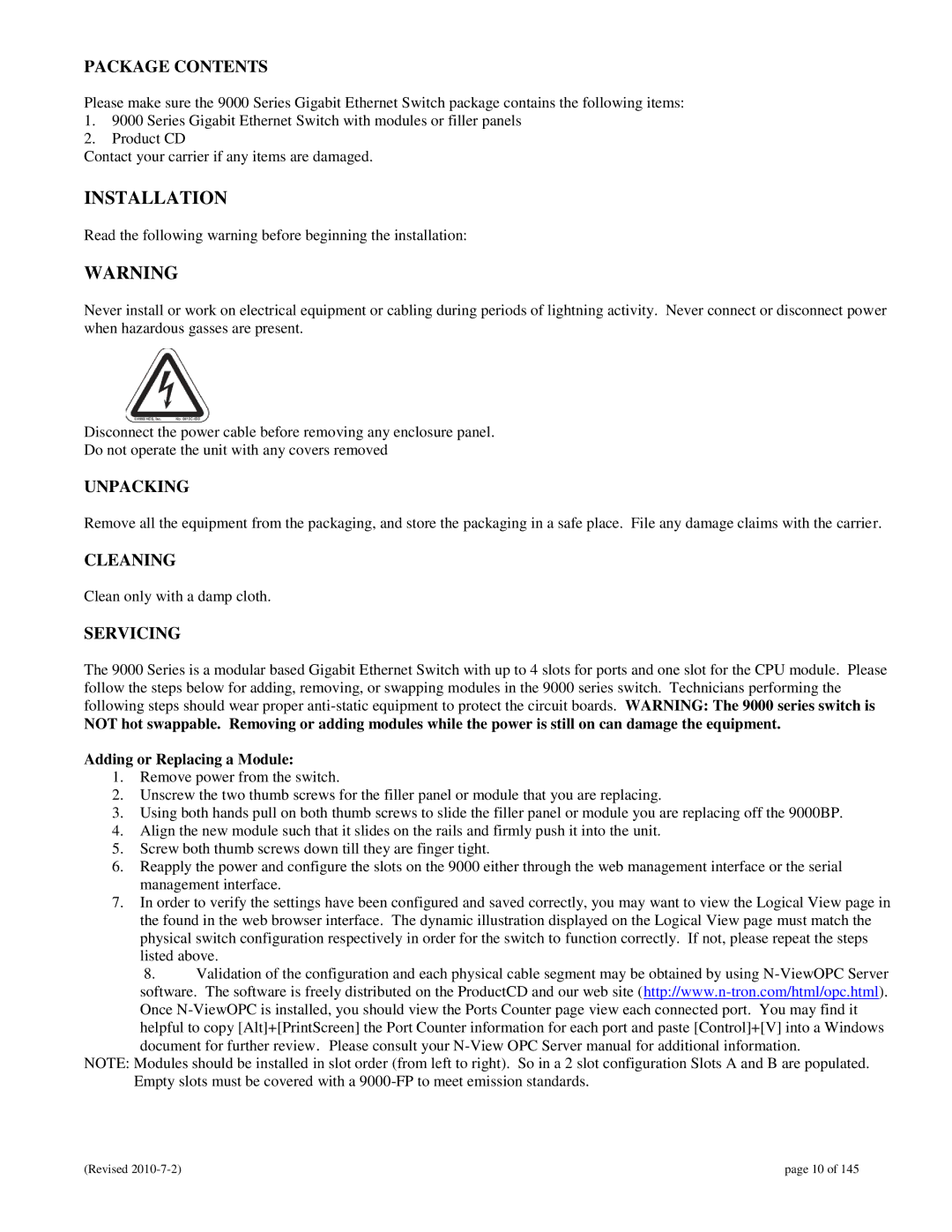 N-Tron 9000 user manual Installation 