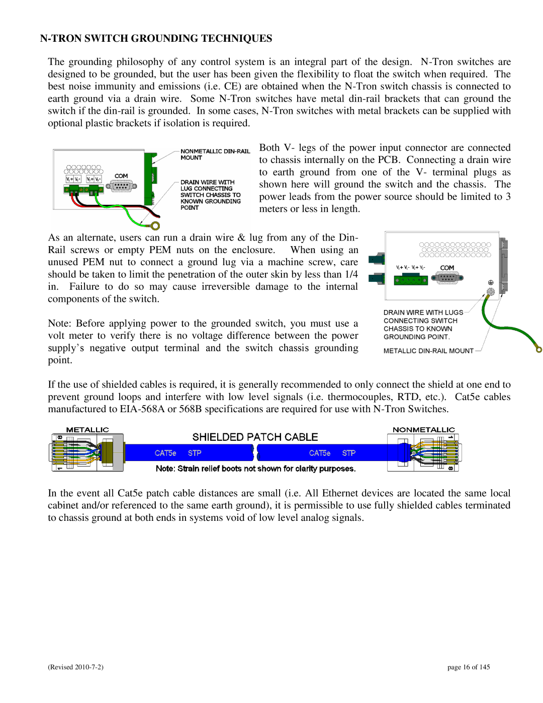 N-Tron 9000 user manual Tron Switch Grounding Techniques 