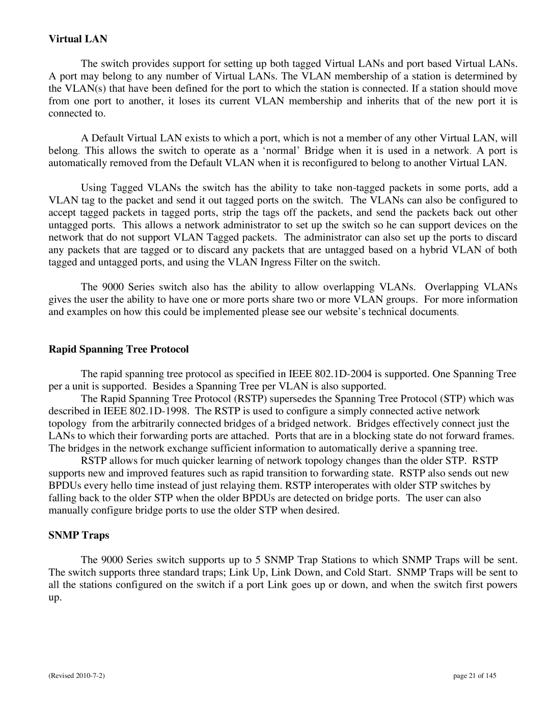 N-Tron 9000 user manual Virtual LAN 