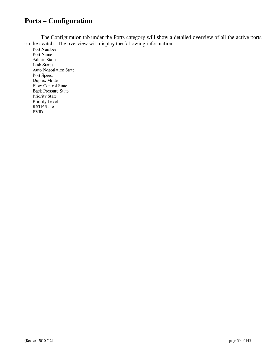 N-Tron 9000 user manual Ports Configuration 