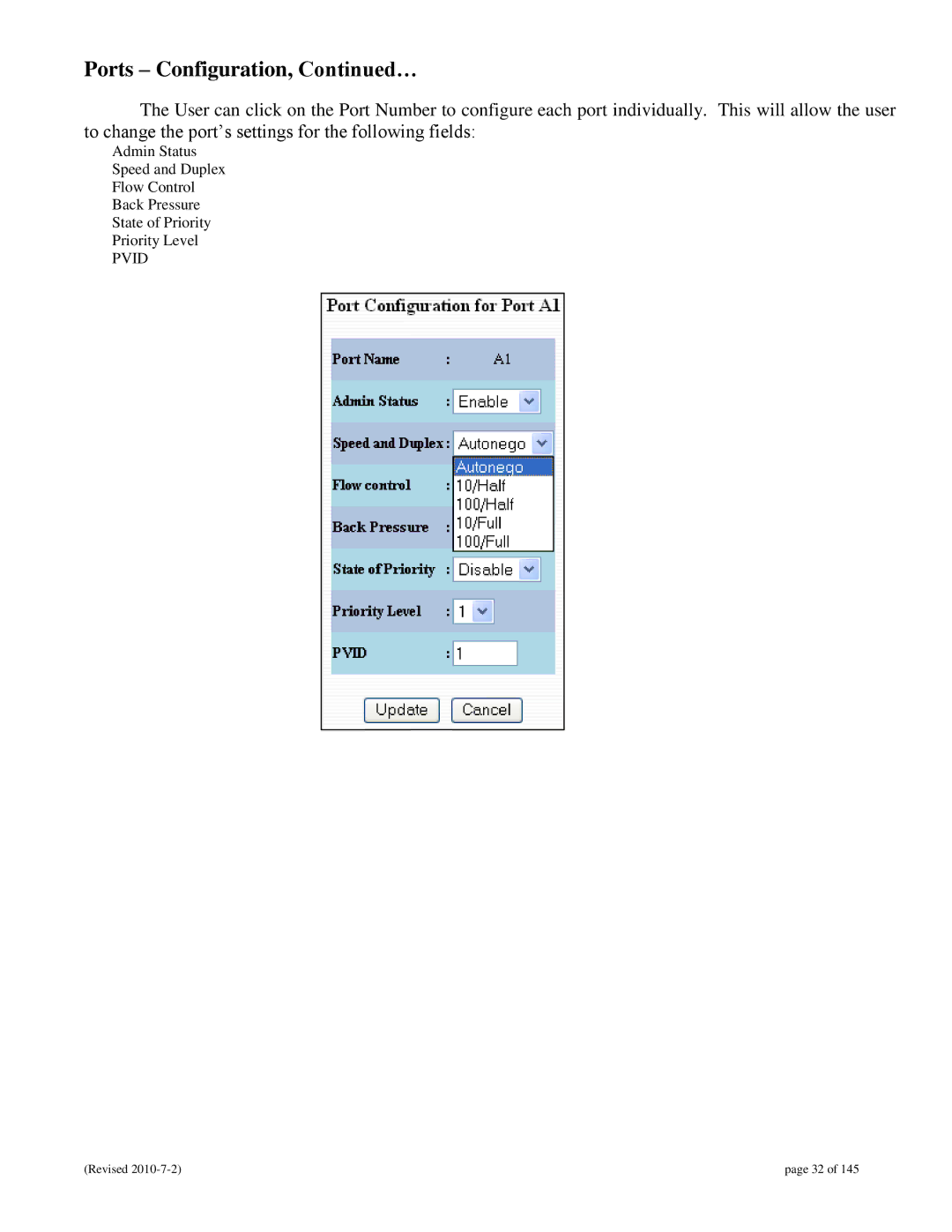 N-Tron 9000 user manual Ports Configuration, … 