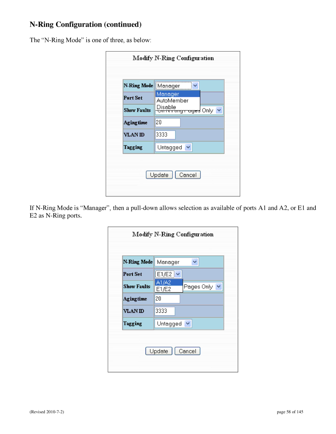 N-Tron 9000 user manual Ring Configuration 