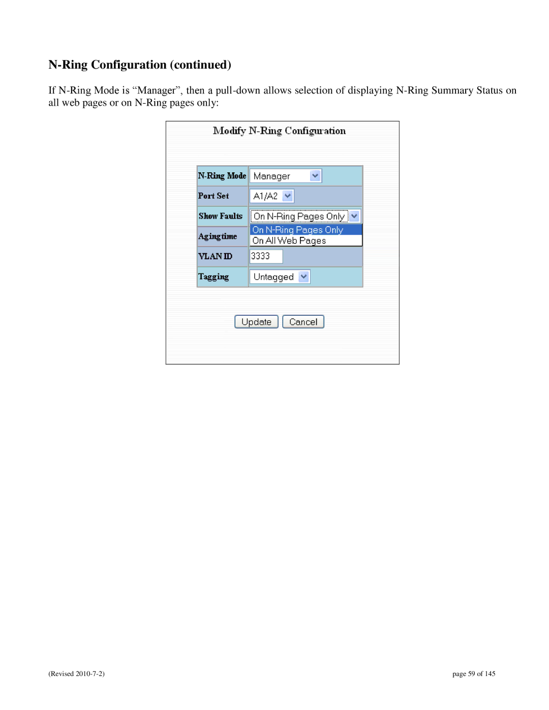 N-Tron 9000 user manual Ring Configuration 