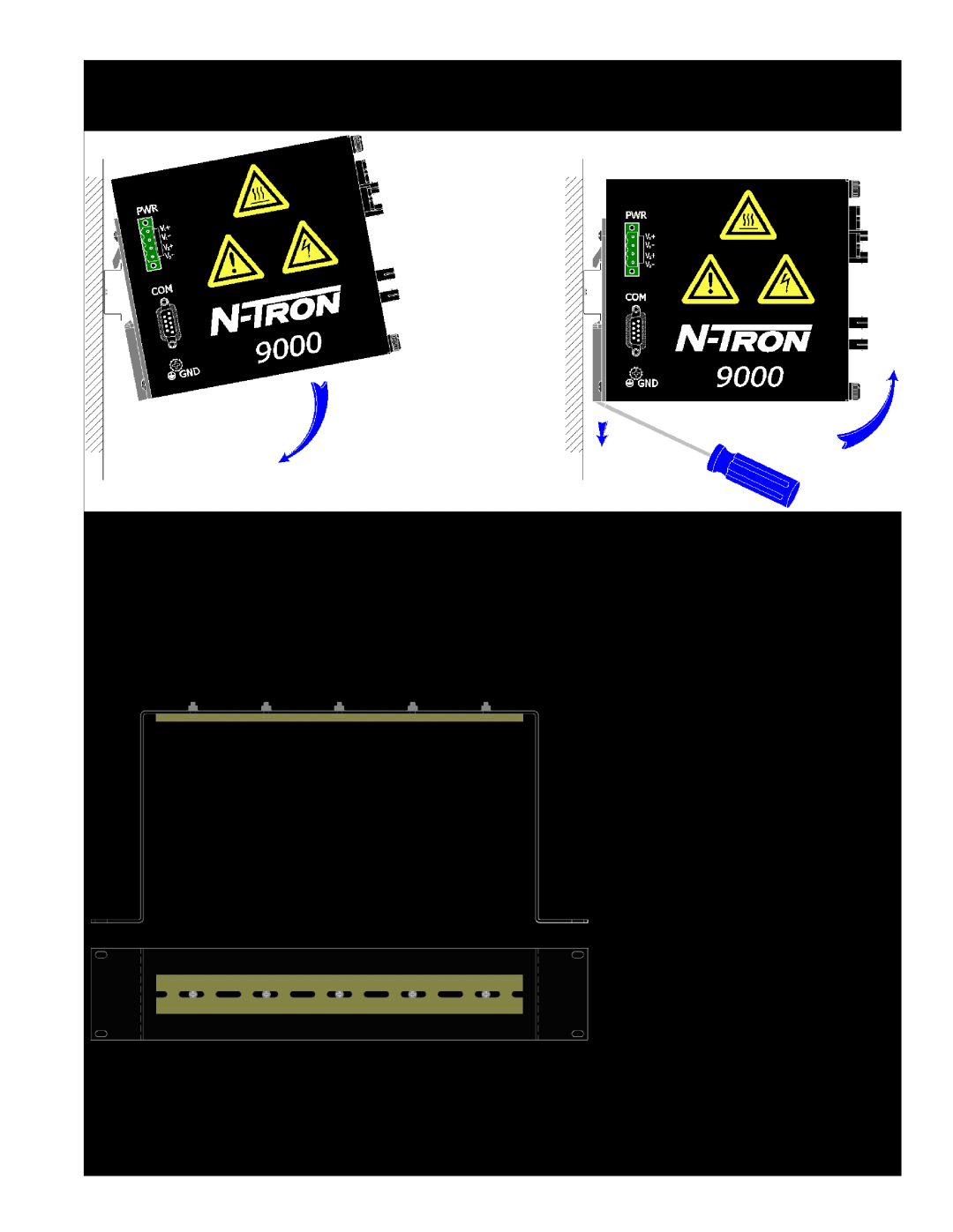 N-Tron 9000 user manual DIN-Rail Mounting, page 12 of 