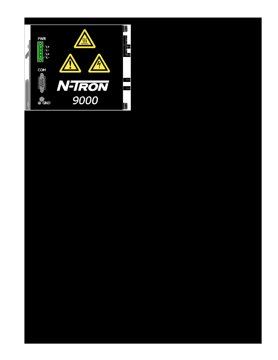N-Tron 9000 user manual APPLYING POWER Side View 