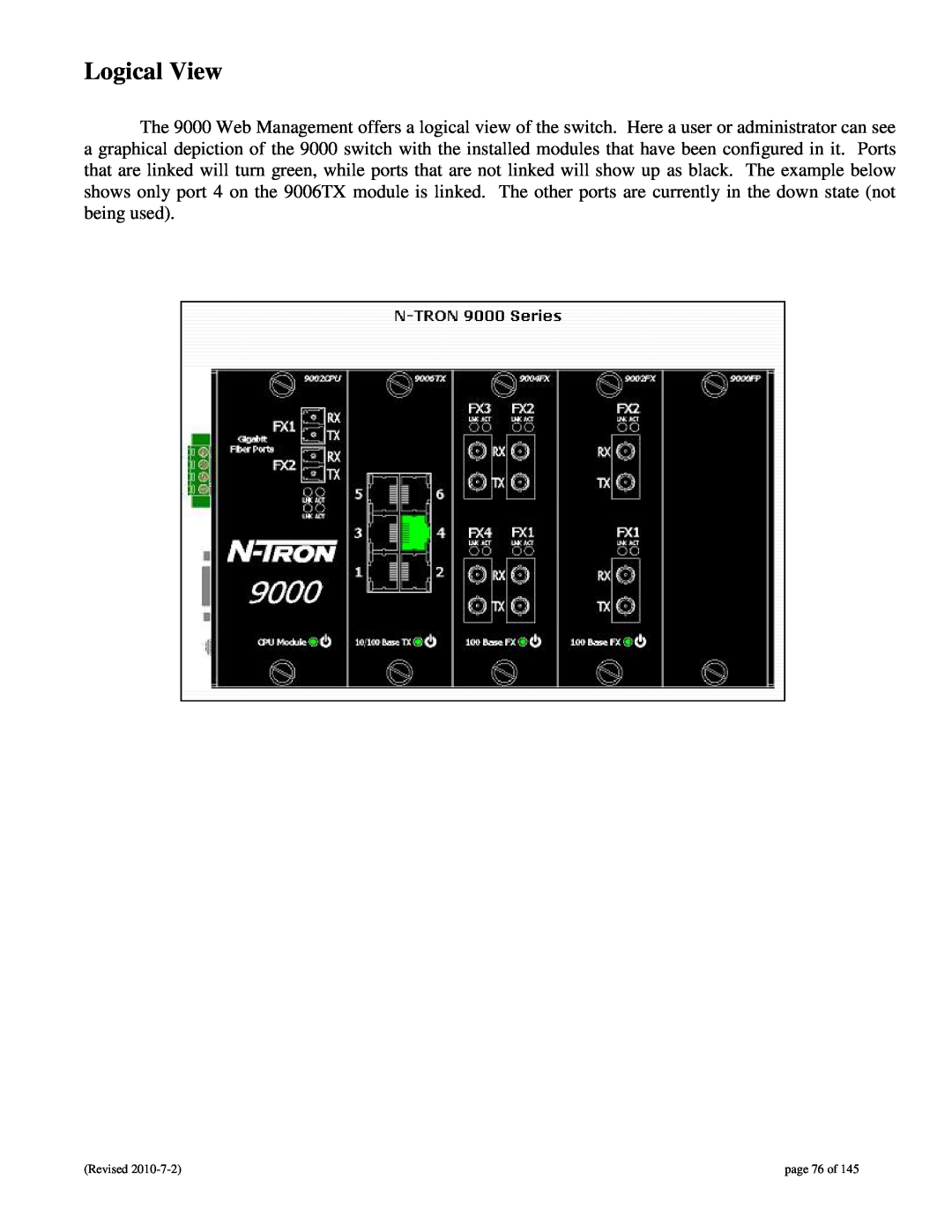 N-Tron 9000 user manual Logical View, page 76 of 