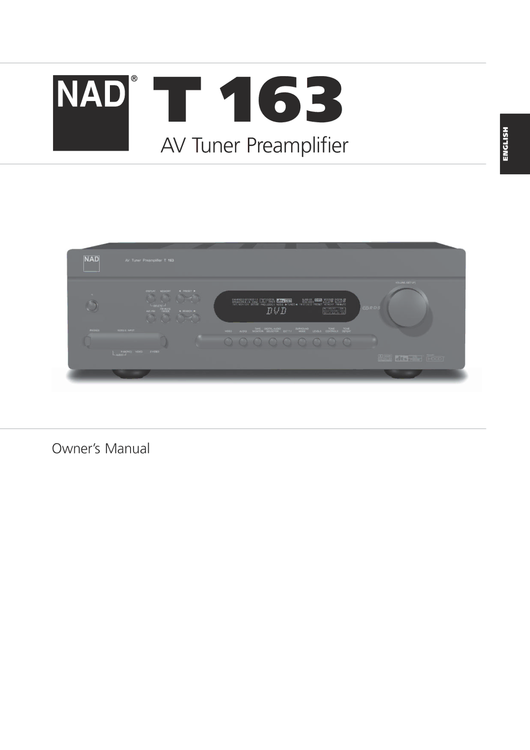 NAD 163AV owner manual 