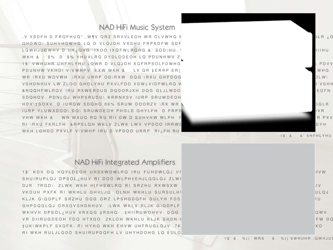 NAD 3020 manual NAD HiFi Music System, NAD HiFi Integrated Amplifiers 