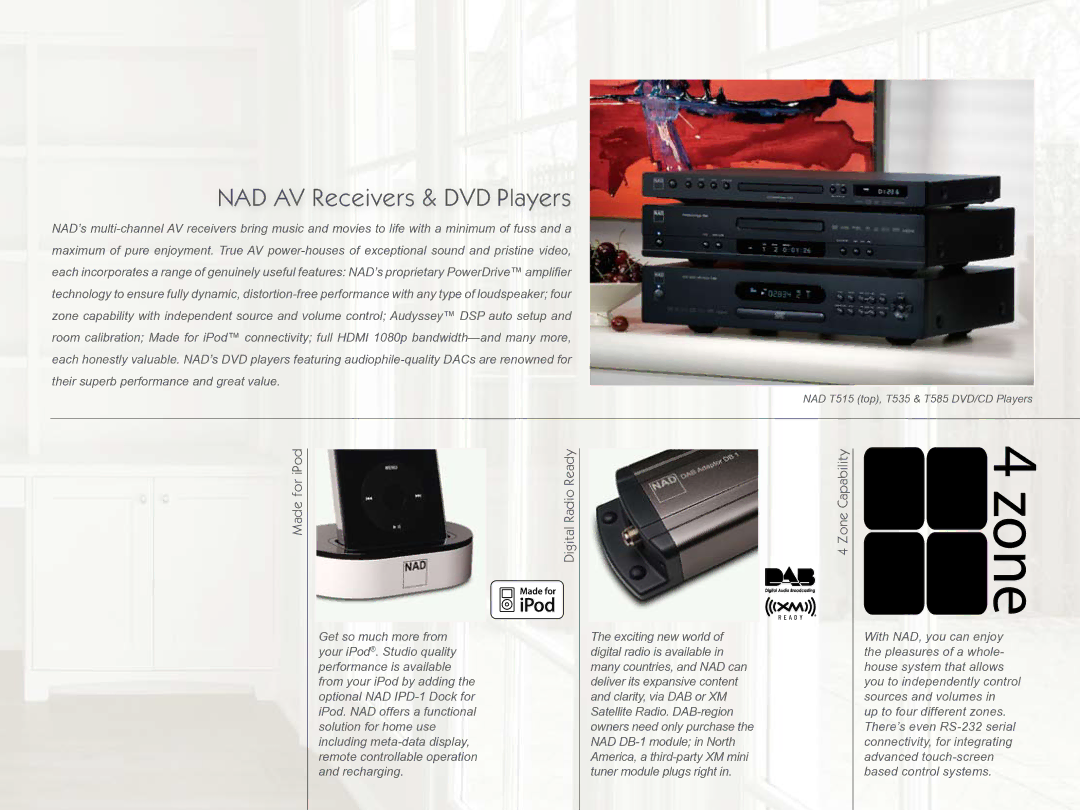 NAD 3020 manual NAD AV Receivers & DVD Players, Digital Radio Ready 