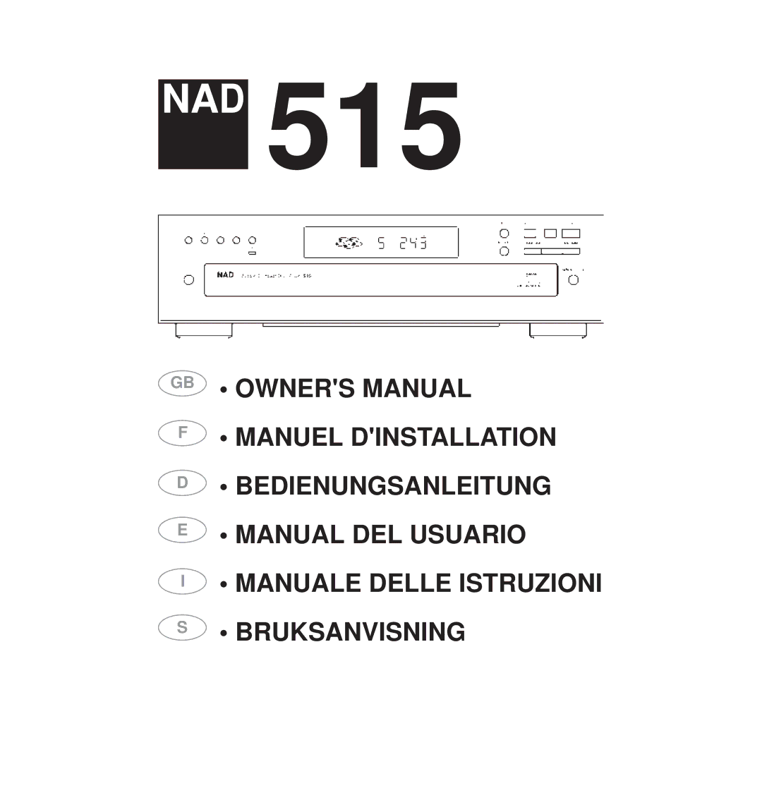 NAD 515 owner manual Nad 