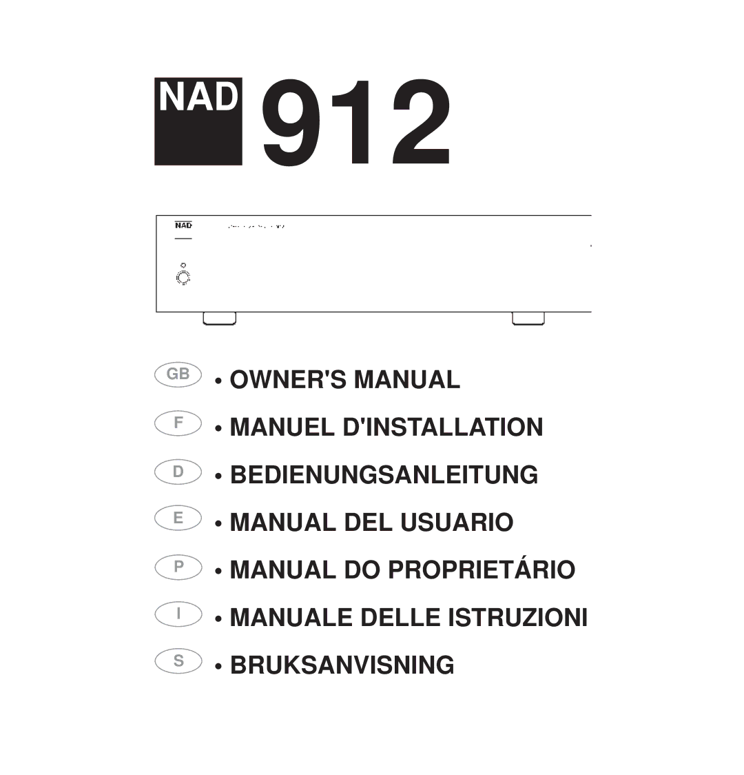 NAD 912 owner manual Nad 